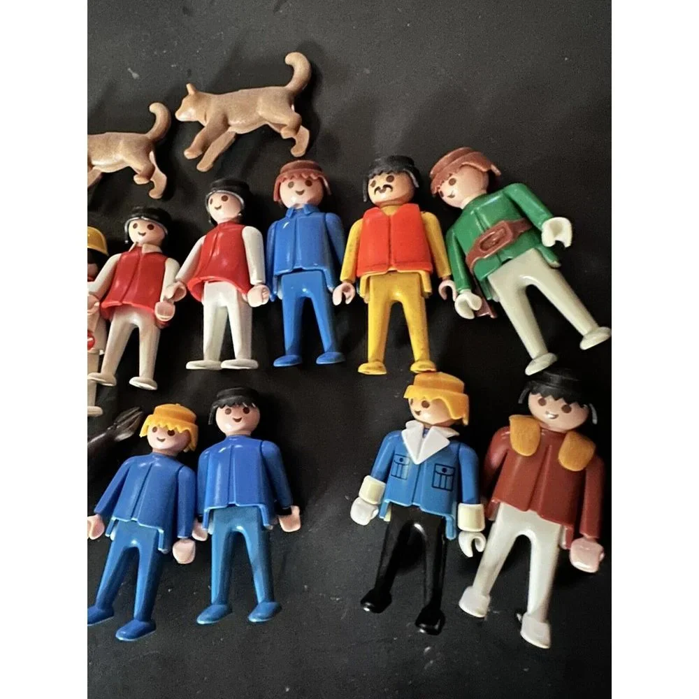 Vintage 1974 Geobra Playmobile Figures And animals Set‎
